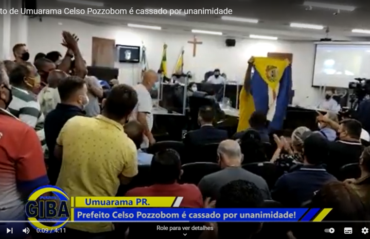 Prefeito de Umuarama Celso Pozzobom é cassado por unanimidade