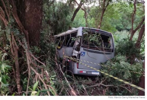 Sete pessoas morrem e 15 ficam feridas em acidente com ônibus no Paraná