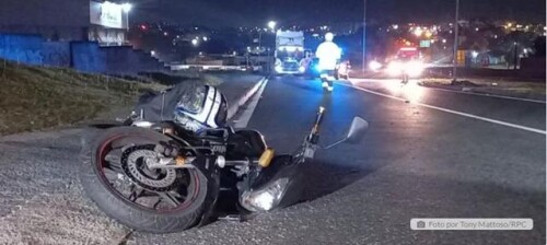 Mulher morre e piloto fica ferido em acidente de moto no Paraná￼