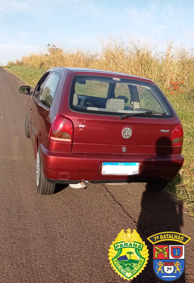 Veículo recuperado em Tuneiras do Oeste