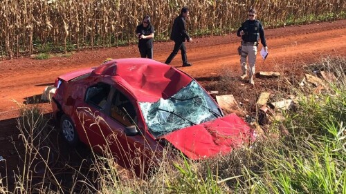 Criança de 3 anos fica ferida em capotamento em Cascavel￼