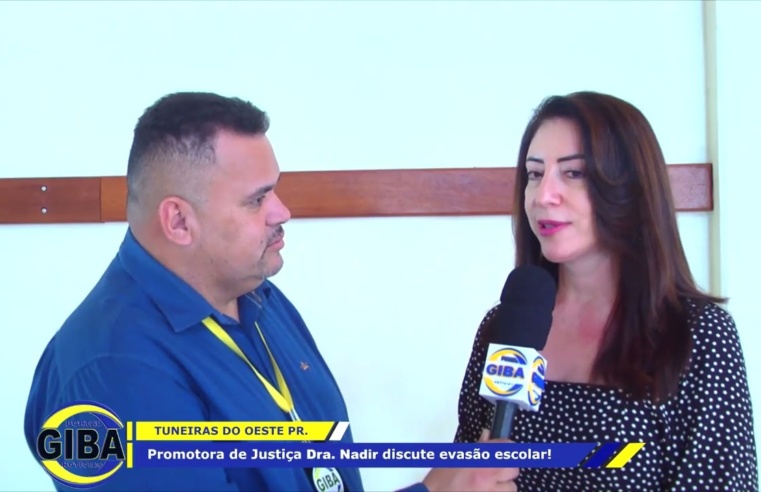 TUNEIRAS DO OESTE PR. Promotora de Justiça Dra. Nadir discute evasão escolar!