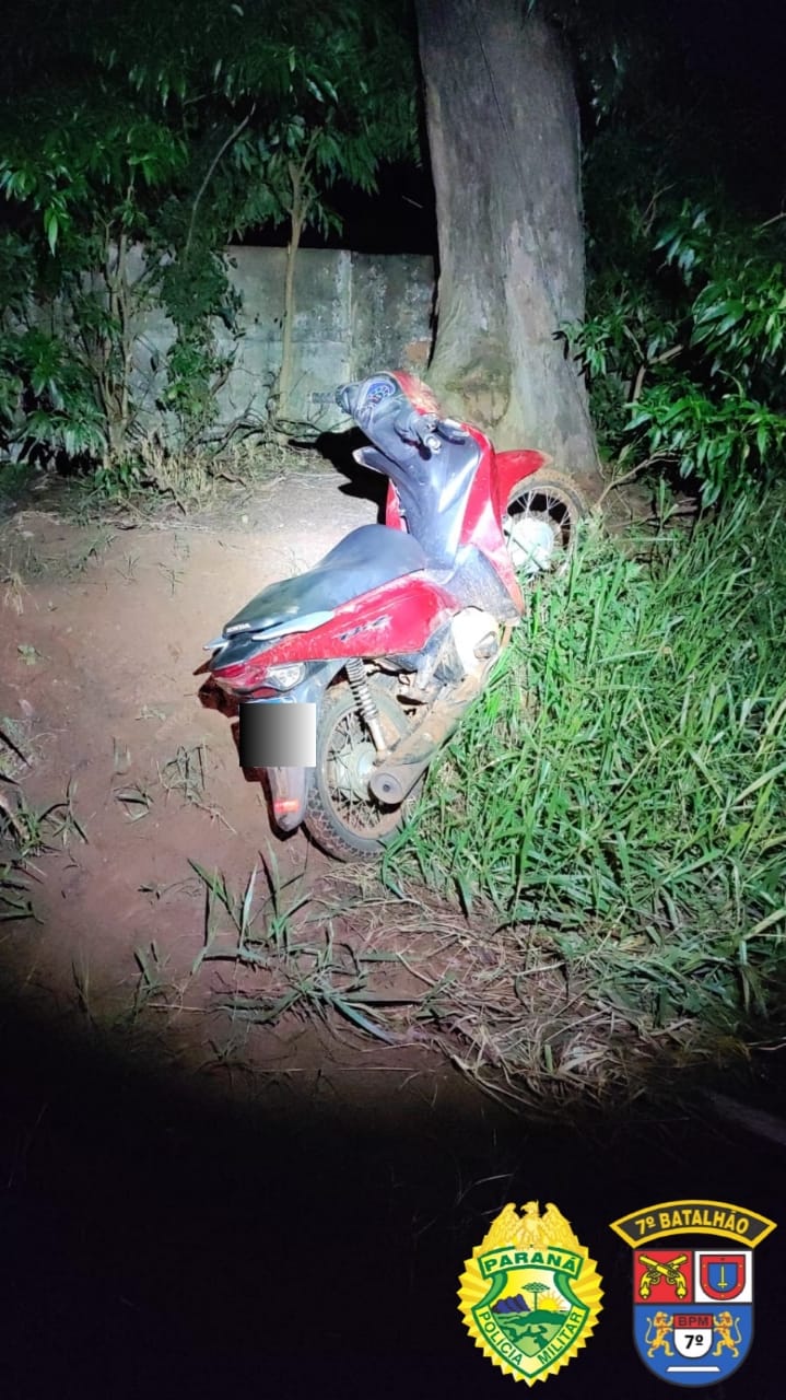 Moto furtada em Mariluz recuperada pela polícia