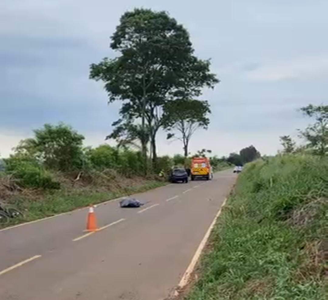 Ciclista perde a vida em grave acidente com automóvel em estrada rural de Cianorte