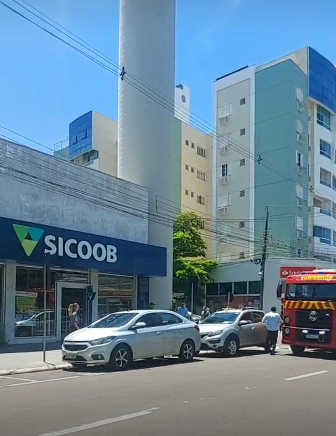 Fogo em Instituição Bancária no Centro de Cianorte