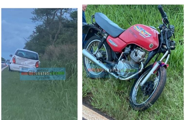 Acidente na PR-498, em São Tomé, Deixa Duas Pessoas Feridas em Colisão entre Motocicleta e Veículo não Identificado