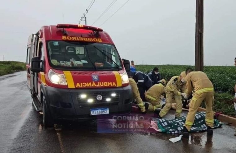 GRAVE ACIDENTE EM SARANDI-PR: DUAS PESSOAS FICAM GRAVEMENTE FERIDAS APÓS COLISÃO DE MOTOCICLETA CONTRA POSTE DE ENERGIA