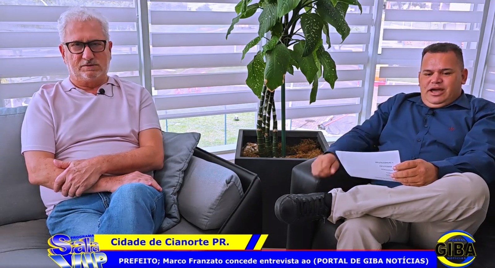 Cianorte PR: Prefeito Marco Franzato concede entrevista ao PORTAL GIBA NOTÍCIAS ; Entre muitos assuntos abordados nas quase uma hora de entrevista, o prefeito comentou sobre os últimos acontecimentos no município e também sobre os serviços em andamento, além dos planos e ações em desenvolvimento.