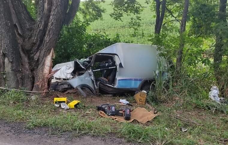 Veículo sai da pista e colide contra árvore na BR-153 em Santo Antônio da Platina: Dois feridos gravemente