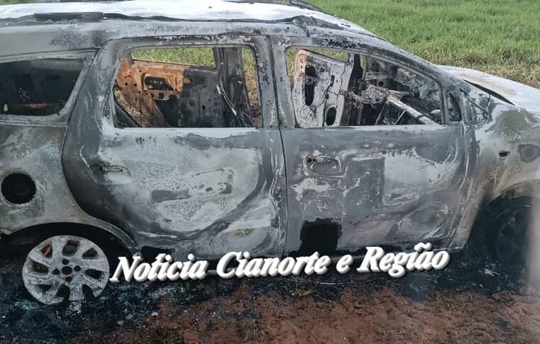 Veículo Incendiado é Deixado em Propriedade Rural de Alto Paraíso-PR por Desconhecidos