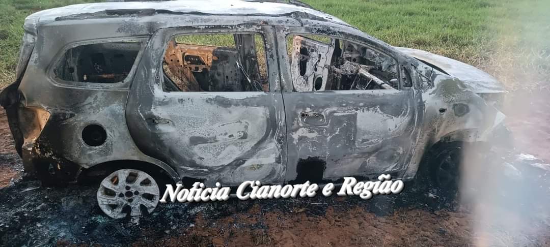 Veículo Incendiado é Deixado em Propriedade Rural de Alto Paraíso-PR por Desconhecidos