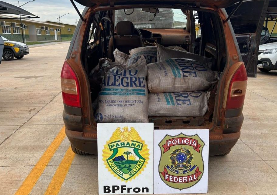 BPFRON e PF de Guaíra faz apreensão milionária de contrabando.