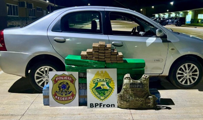 Carro com 210 quilos de maconha é apreendido