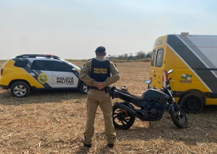 Motocicleta furtada é recuperada em Tuneiras do Oeste