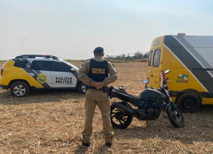 Motocicleta furtada é recuperada em Tuneiras do Oeste