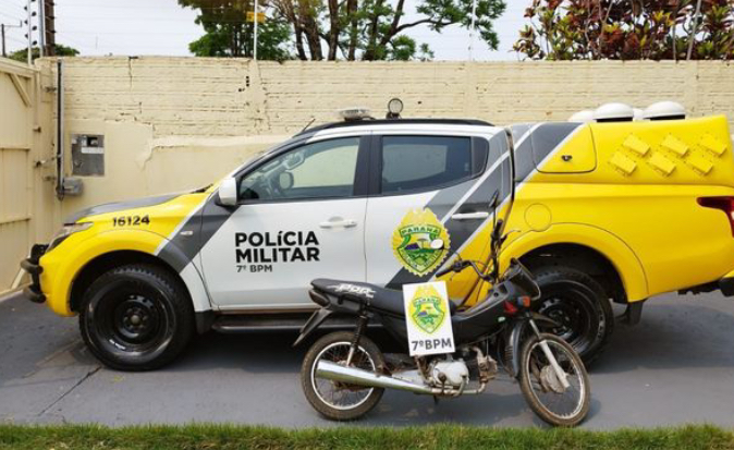 Motocicleta adulterada é apreendida