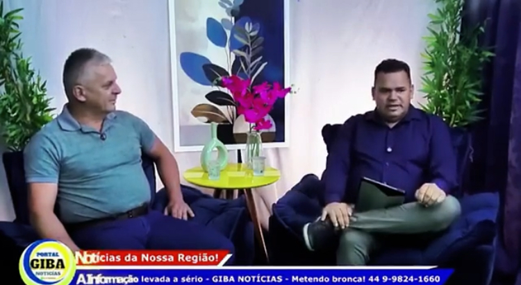 GIBA ENTREVISTANDO PREFEITO OCELIO DE SÃO TOMÉ PARANÁ