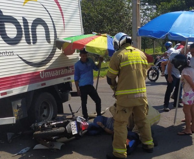 Mulher fica gravemente ferida em acidente