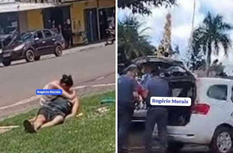 mulher mata marido em praça pública em Pontalinda