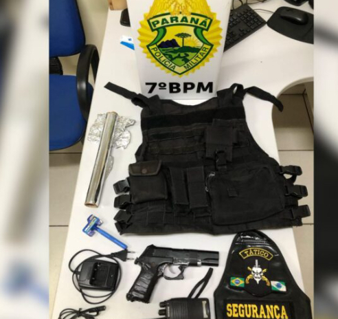 Família encontra mochila com arma e outros objetos em Cruzeiro do Oeste