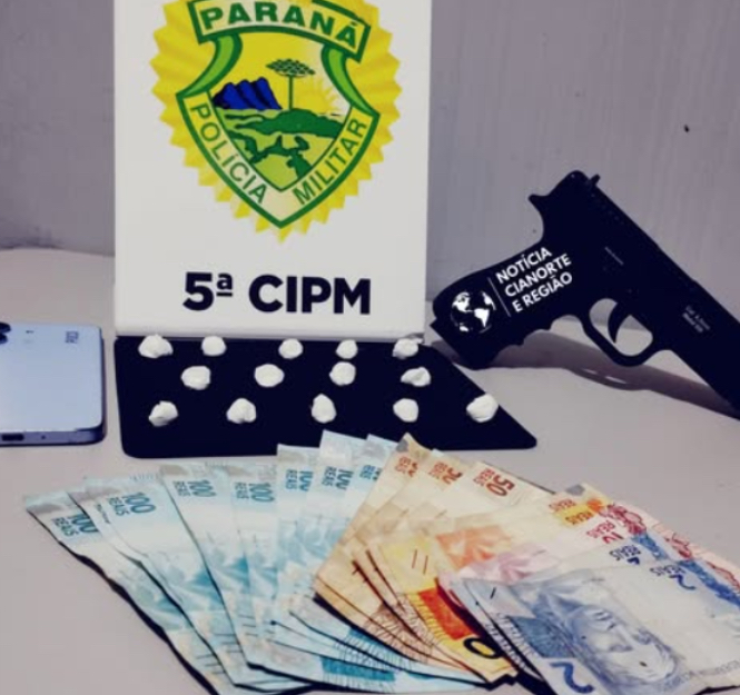 Apreensão de droga e simulacro de pistola em Cianorte