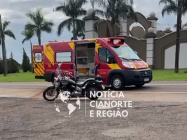 JOVEM FICA FERIDA EM QUEDA DE MOTOCICLETA NA PR-082, EM CIANORTE