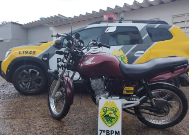 Motocicleta com Alerta de Furto é Recuperada em Goioerê