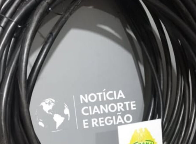 DOIS INDIVÍDUOS FORAM ENCAMINHADOS A DELEGACIA, APÓS FURTAR 70KG DE FIOS DE COBRE EM CIANORTE