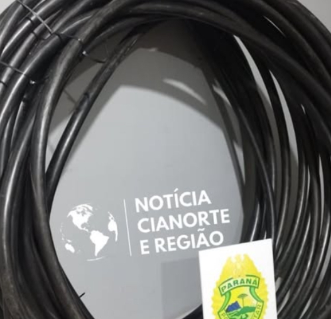 DOIS INDIVÍDUOS FORAM ENCAMINHADOS A DELEGACIA, APÓS FURTAR 70KG DE FIOS DE COBRE EM CIANORTE DOIS INDIVÍDUOS FORAM ENCAMINHADOS A DELEGACIA, APÓS FURTAR 70KG DE FIOS DE COBRE EM CIANORTE