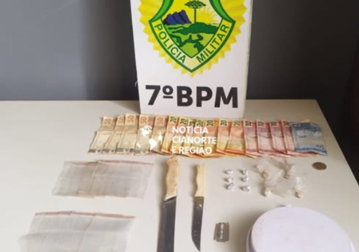 Polícia Militar Apreende Crack e Cocaína em Rondon-PR