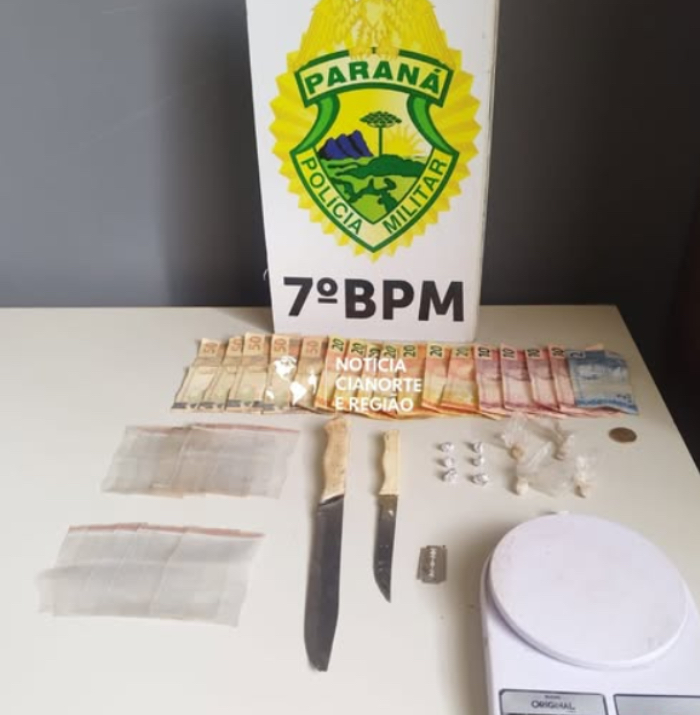Polícia Militar Apreende Crack e Cocaína em Rondon-PR Polícia Militar Apreende Crack e Cocaína em Rondon-PR