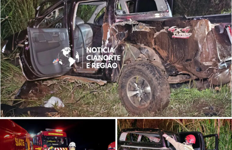 Acidente na PRC-158 deixa quatro feridos entre Campo Mourão e Peabiru