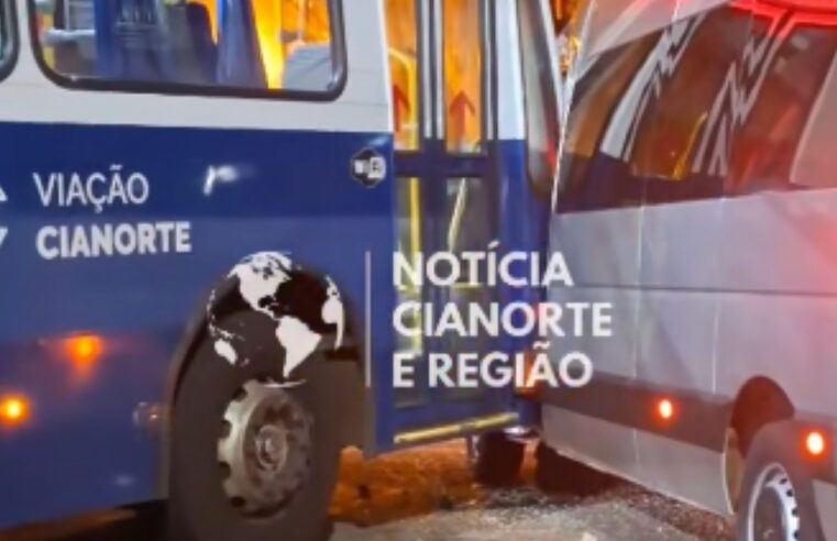 Colisão entre Van Escolar e Ônibus do Transporte Público é Registrada em Cianorte