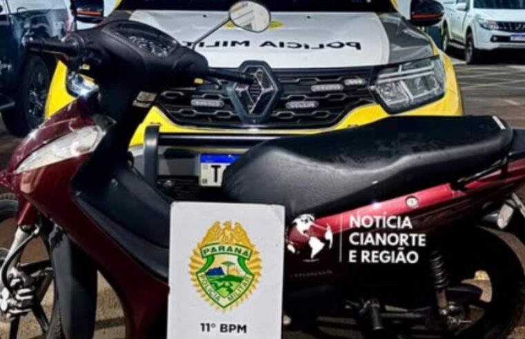 Motoneta com Alerta de Furto é Recuperada em Terreno Baldio em Campo Mourão