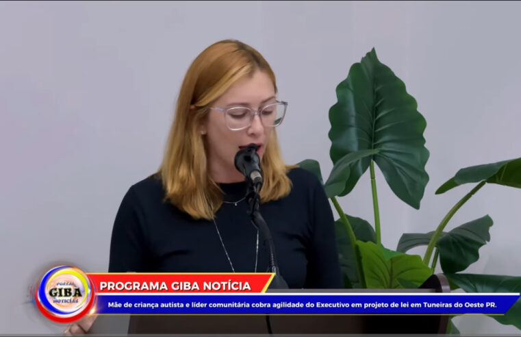 Mãe de criança autista e líder comunitária cobra agilidade do Executivo em projeto de lei sobre inclusão em Tuneiras do Oeste PR.