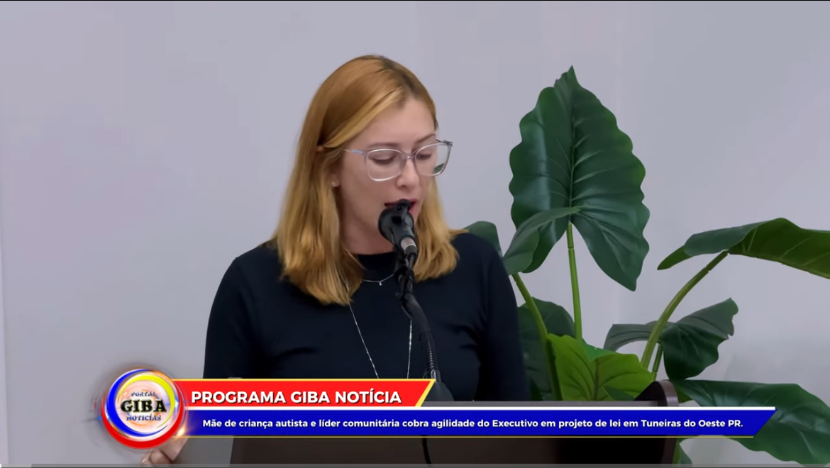 Mãe de criança autista e líder comunitária cobra agilidade do Executivo em projeto de lei sobre inclusão em Tuneiras do Oeste PR.