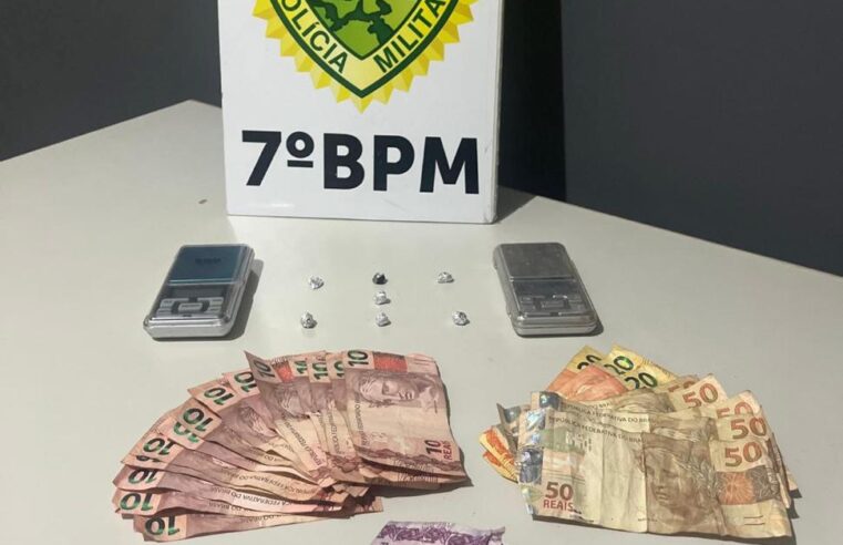 Homem é preso por tráfico após Polícia Militar apreender porções de crack em Rondon.