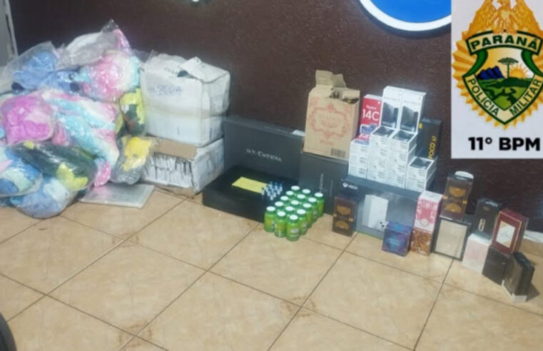 Polícia Militar Apreende Produtos de Procedência Estrangeira em Ivailândia, Distrito de Engenheiro Beltrão