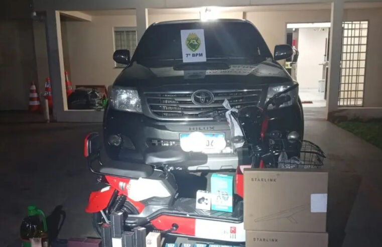 Mercadorias estrangeiras são apreendidas em Cruzeiro do Oeste