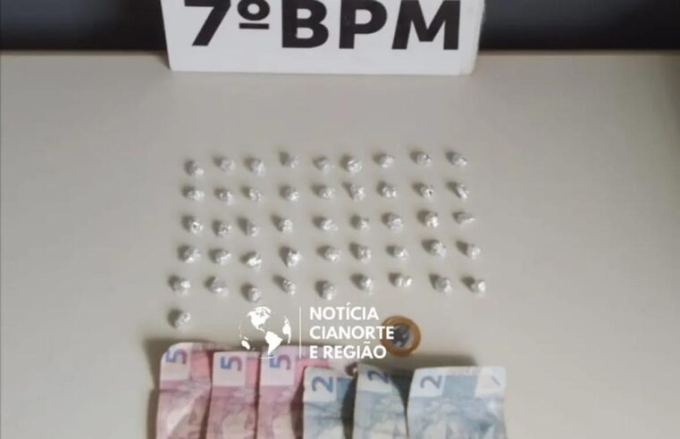 Suspeito é detido com crack durante patrulhamento em Rondon.