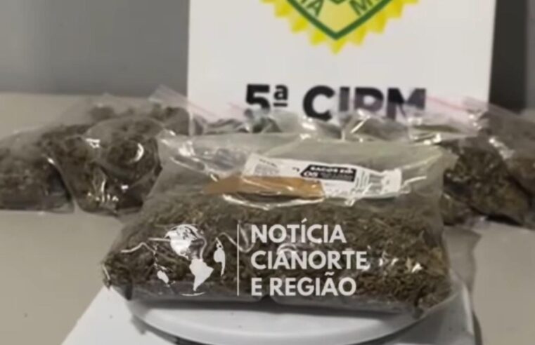 Polícia Militar encontra entorpecentes em residência no distrito de Vidigal, em Cianorte.