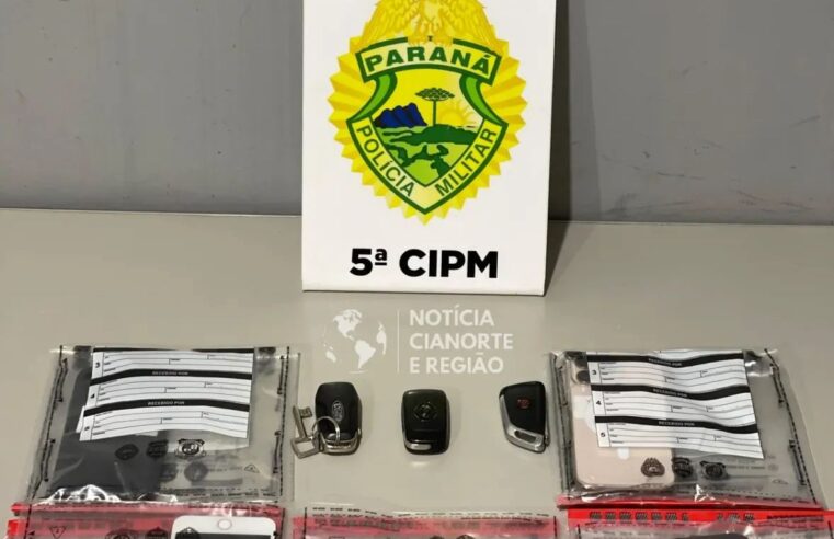 POLÍCIA MILITAR DESARTICULA QUADRILHA ESPECIALIZADA EM FURTOS DE HILUXDURANTE EVENTO EM CIANORTE.