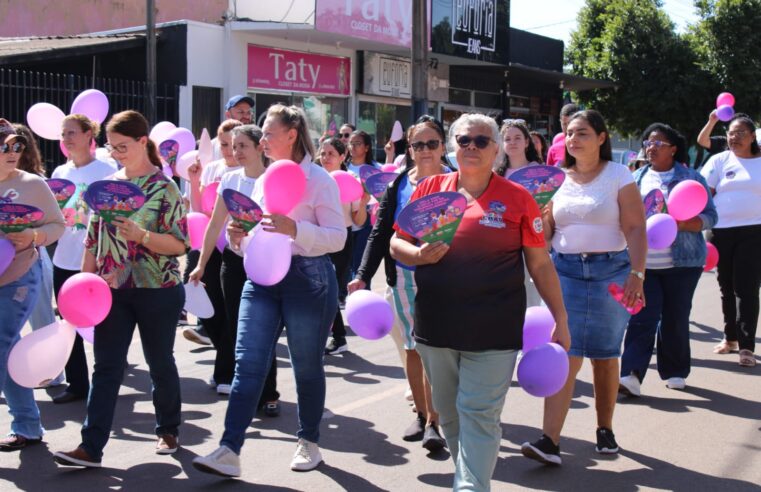 Rondon realiza a 3ª Caminhada do Meio-Dia em defesa das mulheres e contra o feminicídio.