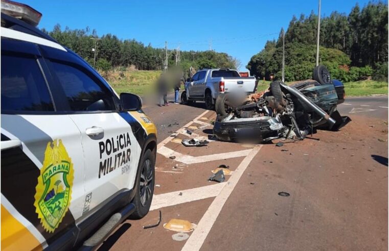 Motorista Fica Ferido em Acidente na PR-180, em Mariluz.