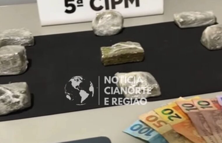 Polícia Militar encontra porções de maconha escondidas em cano de água em Cianorte.