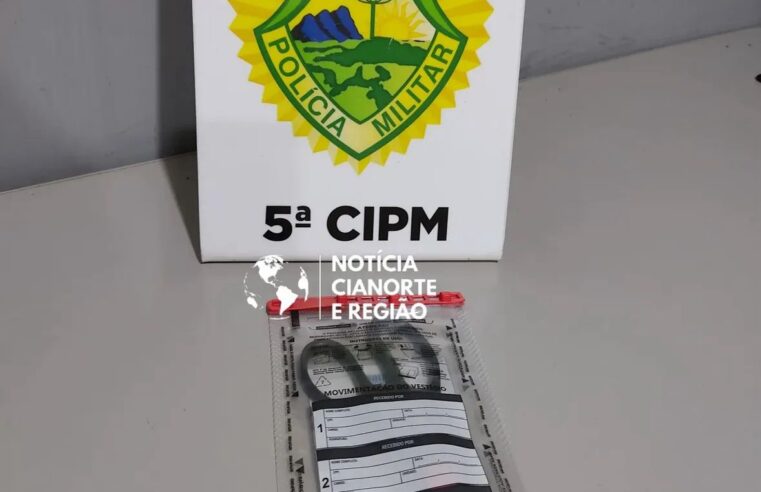 Homem armado com tesoura é contido por cão policial e encaminhado à delegacia de Cianorte