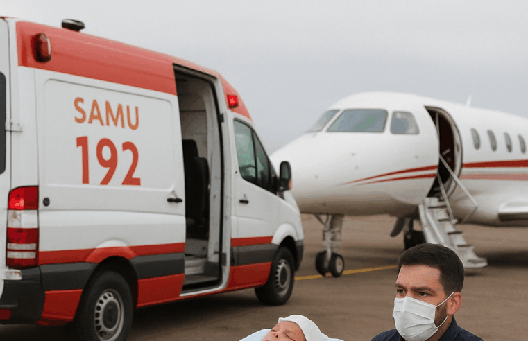 Criança é transferida de avião para Curitiba após acidente doméstico em Cianorte