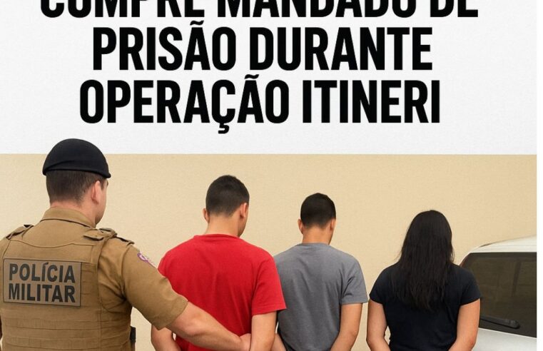 PM de Cianorte prende autores de roubo e cumpre mandado de prisão durante Operação Itineri