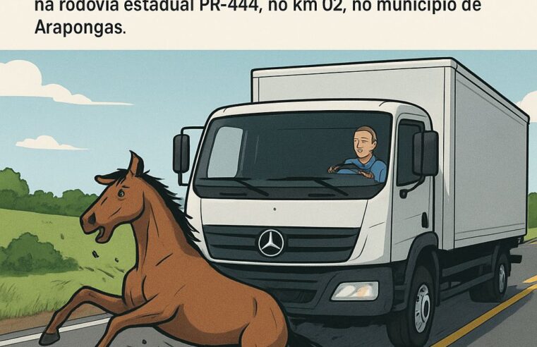 Acidente com animal na PR-444 em Arapongas