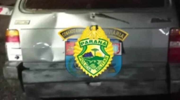 Motorista fica ferido após bater em caminhão estacionado na PR-160, em Figueira